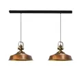 Pendelleuchte Asletl Hängelampe aus Metall 2 Flammige, E27, Kupferfarben Vintage Lampe