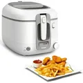Tefal Fritteuse Super Uno, XL Kapaziät, bis zu 6 Personen, weniger Frittiergerüche, 1800 W, einstellbarer Thermostat, leichte Anwendung & Reiningung, FR3141 grau|weiß