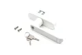 Schüco abschließbarer Fenstergriff Drehgetriebe, Alu RAL 9016 weiß 269516 (Nachf