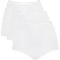 sloggi Maxislip 24/7 Cotton (3er Pack) höher geschnittene Passform, elastisch, Spitze, blickdicht, weich weiß 46
