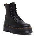 DR MARTENS Jadon Unisex 8 Ösen Leder Stiefeletten Schwarz Größe UK 3 - 12