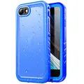 SPORTLINK für iPhone SE 2022/2020 iPhone 8 7 SE3 SE2 Wasserdicht Hülle - 360 Grad Outdoor Schutzhülle kameraschutz Displayschutz [IP68 Waterproof] [6FT Stoßfeste Hard Case ] Blau