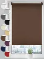 Sonello Verdunkelungsrollo Klemmfix ohne Bohren 35 x 150 Braun Verdunklungsrollo Fensterrollo Rollo Seitenzugrollo Klemmrollo für Fenster & Tür