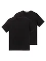 Schiesser American T-Shirt Rundhals Doppelpack Uni schwarz 008150/000 Größe XXL