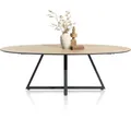 Henders & Hazel Ridgefield Esstisch Ellipse Eiche furniert/Metallgestell off black