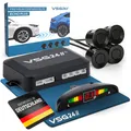 FRONT Display Premium Einparkhilfe Rückfahrwarner PDC 4 Sensoren e13 Schwarz VSG