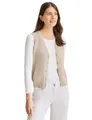 CECIL Damen B253949 Feinstrick Weste, Desert beige Melange, M