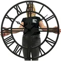 Große Schwarze Loft-wanduhr, 80 Cm