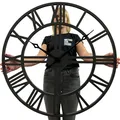 Große schwarze LOFT-Wanduhr, 80 cm