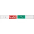 FRANKEN Hinweisschild "Frei-Besetzt" (B)102 x (H)27,4 mm manuelle Besetztanzeige Deutsch, aus Aluminium - 1 Stück (BS0117)