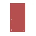 DONAU 100er Pack Trennstreifen/Farbe: Rot / 1/3 A4 aus 190 g/m² Recycling-Karton/ 4-fach Lochung/ 23,5 x 10,5 cm/Gelocht/Trennblätter Ordner Register Trennlaschen/Made in EU