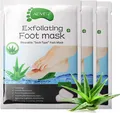Fußmaske Fusspeeling Fußpflege Anti Hornhaut Socken Hornhautentferner mit Aloe, 3 Paar