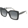 Carolina Herrera 207643 Damen-Sonnenbrille Vollrand Quadratisch Acetat-Gestell, schwarz
