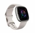 fitbit Luxusuhr Smartwatch Sense 2 Lunar White Platinum (FB521SRWT)