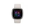 fitbit Sportuhr Fitbit Sense 2 - Mondweiß - intelligente Uhr mit Band Sense 2, Telefonsuchfunktion, Überwachung der Herzfrequenzvariabilität (HRV)