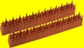 10er-Set Taubenabwehr Taubenspikes Tier/Vogel-Spike Kunststoff-Stachel ziegelrot