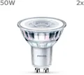 Philips Hue LED-Leuchtmittel LED classic Lampe 50W GU10 warmweiß 355lm 2er Pack, GU10
