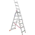 Dreiteilige Mehrzweck-Aluleiter HOBBY, 3x6 Sprossen, 3,65 m
