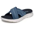 Skechers Damen Go Walk Flex Sandal Impressed, Navy Textile, 39 EU