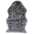 Chic Antique Sesselauflage Webpelz Deko-Fell Moos aus Kunstfell nostalgische Winterdekoration, Hochwertiger Webpelz in weicher, dichter Felloptik grau 90 cm