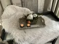 CHIC ANTIQUE KÜNSTLICHES SCHAF FELL DEKOFELL NEU WEIß 90x60 cm