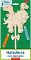 Holzdinos zum Bemalen: Tyrannosaurus, Triceratops, Brachiosaurus (Mini-Künstler)