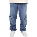 DADA Supreme Regular-fit-Jeans HipHop Denim Baggy Pants mit Cargo Taschen und Stickerei Baggy Jeans 2.0 blau 32W