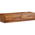 Mid.you Lowboard, Sheesham, Holz, Sheesham, massiv, 2 Schublade(n) Schubladen, 108x25x34 cm, hängend, handgemacht, Wohnzimmer, Wohnwände, Lowboards, Lowboards hängend