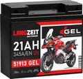 Langzeit Gel Motorradbatterie 51913 21Ah 12V