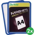 Selbstklebende Tasche A4, 2 Stk., nicht permanent, blau