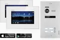 Video Türsprechanlage mit Smartphone App für 2 Familienhaus, 2x Monitore, Balter EVO WLAN