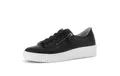 Gabor Damen Low-Top Sneaker, Frauen Sneaker,Wide-fit,h-Weite,Leder-Sohle,Cherry,Merlot,Sport-Dynamic,g-Weite,silbrt,schwarz (Ice),40.5 EU / 7 UK