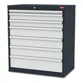 STIER Schubladenschrank aus stabiler Stahlkonstruktion und Kugelführung, 7 verzinkte Schubladen, Werkstatt/Industrie/Büro, Maße: BxTxH 900x575x1020 mm, Werkstattschrank mit glatten Seitenwänden