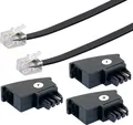 Schwaiger TAL6310 533 Telefonkabel, TAE-F Stecker, RJ11 Stecker, (1000 cm)