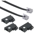 Schwaiger Telefon-Anschlussleitung universal schwarz -