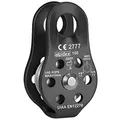 ALPIDEX Seilrolle Umlenkrolle 22 kN - Fix Pulley Flaschenzug - geeignet für Textilseile bis 13 mm Durchmesser - EN12278, Farbe:schwarz