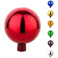 VERDOBA Gartenfigur Gartenkugel für Außen - Gartendeko Rosenkugel Dekokugel für den Garten, Glas rot 20 cm