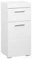Unterschrank "Avena", Badezimmerschrank mit 1 Schublade und 1 Tür - Maße (B/T/H) 37/31/79 cm, weiß/weiß Hochglanz B/H/T: 37 cm x 79 cm x 31 cm