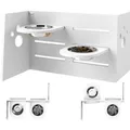 PawHut Hundenapf Höhenverstellbar MDF Stahl Weiß 63L x 58,5B x 40H cm