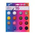 Schminkset 15x wasserlösliche Farben 1x Glitzerpuder 2 Pinsel Aqua Color Palette