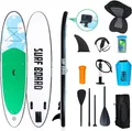 Puluomis SUP Board mit Sitz 320cm, Stand Up Paddle Boards Set, Paddling Paddelboard Surfbrett Aufblasbar, Pumpe Tragetasche und Zubehör, 150kg, Grün