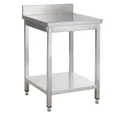 GastroHero Edelstahl Arbeitstisch I Arbeitstisch 100x60 cm mit Grundboden I ohne Aufkantung I Edelstahltisch für Gastronomie I Gasto Tisch AISI 201 (800 x 700 x 850 mm, mit Aufkantung)