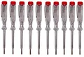 H + H Werkzeug 45200 Standardprüfer 10x 45200 Spannungsprüfer/Phasenprüfer bis 250V GS geprüft nach VDE 0680 Made in Germany, transparent/rot, 140 mm