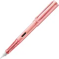 Lamy AL-star flamingo Füller – Füllhalter mit ergonomischem Griff & schwarzer Stahlfeder in Strichbreite M – leichtes Aluminiumgehäuse – inkl. Tintenpatrone T 10 blau – Rechtshänder
