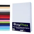 Buymax Wasserbett Spannbettlaken Stretch 180x200-200x220 cm für Wasserbetten und Boxspringbetten Bettbezug für Matratzen bis 35 cm Matratzenhöhe, Weiß