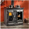 La Nordica Kaminofen La Nordica Termosuprema Compact DSA, Wasserführender Küchenofen, Nero, 18.5 kW