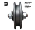 Heinrich Betz grauguss Schiebetorrolle 500 -Walzenlagerung -Ø 120 mm Nut 11/13 m