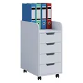 VCM Rollcontainer "Konal", BxH: 33 x 65 cm, Holzwerkstoff - weiss