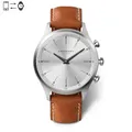 Kronaby Sekel connected watch 41mm Steel Silver Brown leather S3125/1