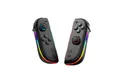 Wigento Für Nintendo Switch Split Controller mit Hall Joysticks RGB Schwarz Switch-Controller (Hall Effect Joysticks, 6-Achsen-Sensor, RGB-Beleuchtung)